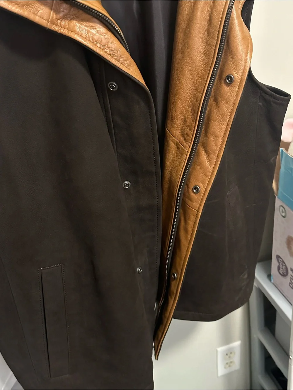 Cremieux Brown Genuine Leather Vest size 38 XL